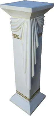 Produktbild von Casa Padrino Barock Säule Weiß H. 99 cm - Edle Deko Säule - Deko Accessoires