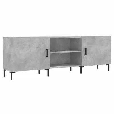 Image de Meuble TV gris béton 150x30x50 cm bois d'ingénierie
