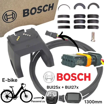 Produktbild von Bosch Intuvia & Nyon Displayhalter ,1300mm Kabel , Adapter Halterung E-Bike