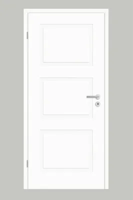 Produktbild von Pertura Zimmertür Mila 02 Design weiß lackiert (ähnlich RAL 9003) 61,0x198,5 cm Links