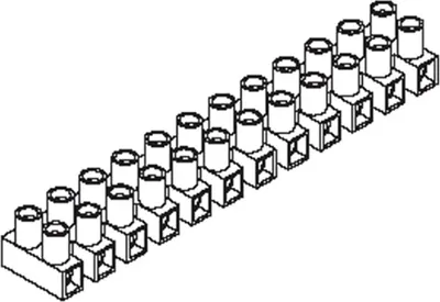 Obrázok produktu pre Pollmann radová svorkovnica, 2,5 – 10 mm², 12-pólová, biela, 1 ks.