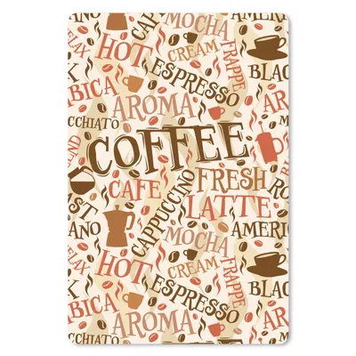 Produktbild von MuchoWow® Mauspad Mousepad Kaffee - Vintage - Muster 18x27 cm - Mousepads - Maus Mat - Pad - Mausunterlage