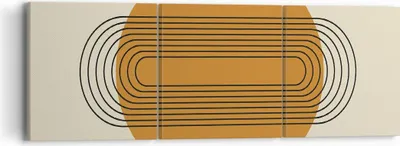 Produktbild von Bild auf Leinwand - Leinwandbild - 3 Teile - Stück Geometrisch Orange - 90x30cm - Wand Bild - Wanddeko - Wandbilder - Leinwanddruck - Bilder - Wanddekoration - Leinwand bilder - CA90x30-4877