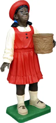 Image de Design Enfant Noir Fillette Figure Statue Statues Déco 7061