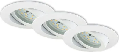 Obrázok produktu pre Briloner Attach LED sada 3 stmievateľných vstavaných reflektorov biela