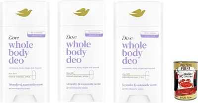 Produktbild von Whole Body Deo Deodorante Stick Lavanda E Camomilla 75ml, Deo-Stick für den ganzen Körper Lavendel und Kamille 3x 75ml + Italian Gourmet polpa 400gr