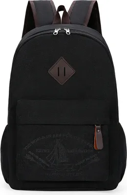 Produktbild von INF Canvas-Rucksack für den alltäglichen Gebrauch Schwarz