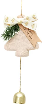 Produktbild von Plüschige Weihnachtsbaumglocken, flauschiger Weihnachtsbaumanhänger mit Glöckchen für Weihnachts- und Winterpartydekoration