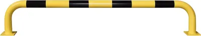 Produktbild von PROREGAL Rammschutz-Bügel | HxB 35x200cm | Rohr-Ø 7,6cm | Feuerverzinkter & kunststoffbeschichteter Stahl | Schwarz-Gelb