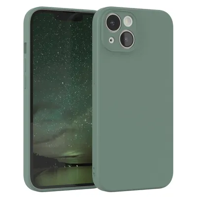 A green phone case is shown on a white background, with a phone inside the case displaying a starry night sky.