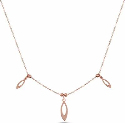 Produktbild von Dkeniz Anhänger mit Kette 925/- Sterling Silber 42 cm + 3cm Rosé Zirkonia weiß 145250027