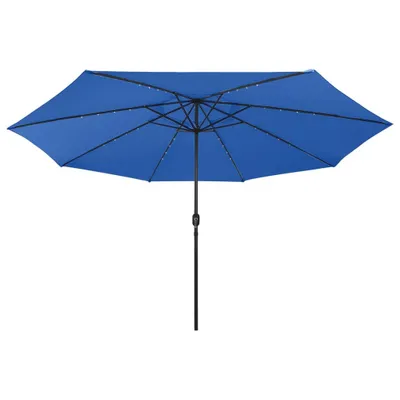 Produktbild von vidaXL Sonnenschirm mit LED-Beleuchtung 400 cm Azurblau