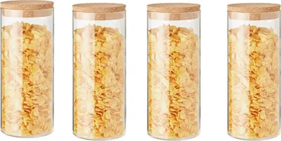 Produktbild von Vorratsgläser 4er Set für Müsli 1000 ml Ø8x20.5cm