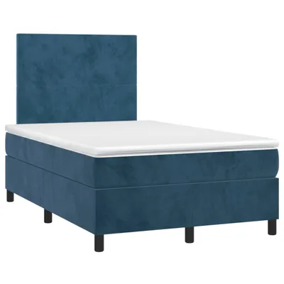 Produktbild von Boxspringbett mit Matratze Dunkelblau 120x190 cm Samt
