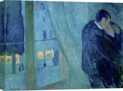 Zdjęcie produktu dla Wydruk na płótnie - Edvard Munch, Pocałunek - 70x50 cm