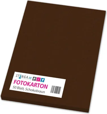 Produktbild von itenga Fotokarton A4 SCHOKOBRAUN 50 Blatt 300 g/qm
