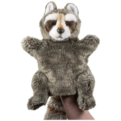 Produktbild von Carl Dick Waschbär Handpuppe, ca. 28cm 3439 Kuscheltier, Plüschtier, Stofftier