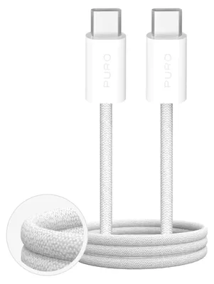 Image de PURO Câble USB-C 240 W en tissu ultrarésistant – 1 mètre