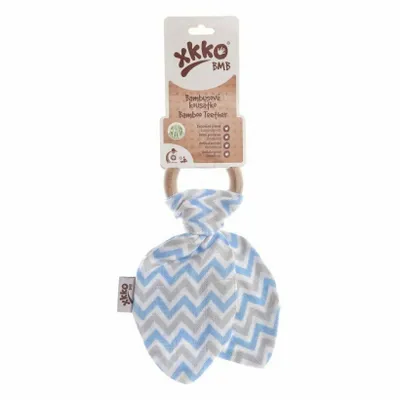 Produktbild von BMB Beißring Blätter - Chevron Baby Blau