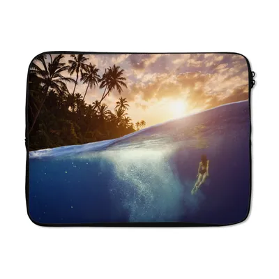 Produktbild von MuchoWow® Laptop Hülle 15 Zoll Meer - Schwimmer - Sonne Laptoptasche - Laptoptasche - Sleeve - Rundum-Schutz