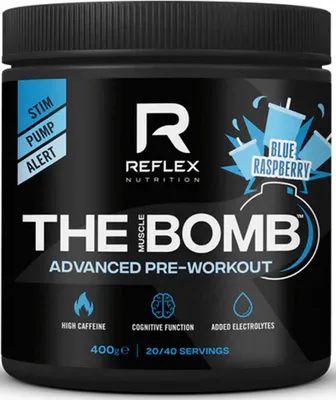 Produktbild von Reflex Nutrition The Muscle Bomb (40 serv) Blue Raspberry - Pre-Workout - Pre-Workout Booster