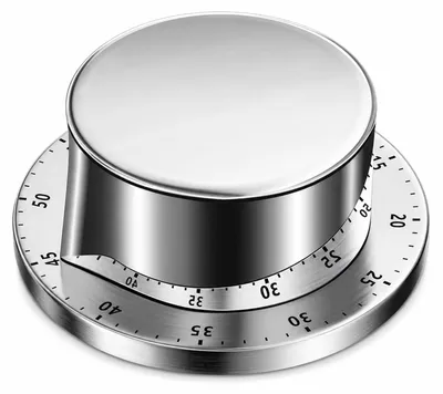 Image de Minuteur de cuisine mécanique, magnétique, 60 minutes, en acier inoxydable, pour la cuisine
