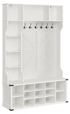 Immagine prodotto di Appendiabiti - Armadio - Bianco - 40x130x200 cm - Legno e acciaio