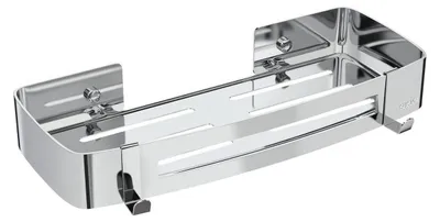 Immagine prodotto di Mensola da doccia senza foratura, in acciaio inossidabile SUS304, colore argento, dimensioni 31x13x4.2 cm, con 2 ganci