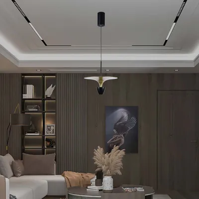 Obrázek produktu pro Designová stropní svítidla - Designová závěsná svítidla - IP20 - Černé+zlaté pouzdro - 9 W - 1000 Lumen - 3000K