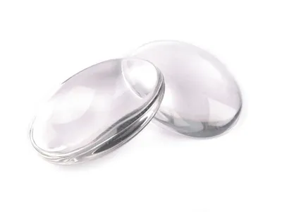 Produktbild von Glaskuppel, Glascabochon, Klebestein, 25 x 18 mm (4 Stück)
