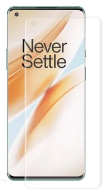 A screen protector is placed over a smartphone screen.