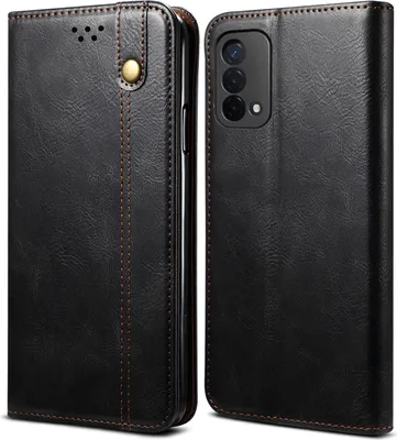 Produktbild von OPPO A93 2021 Hülle, LaimTop Leder Flip Brieftasche Schutzhülle für OPPO A93 2021 Schwarz