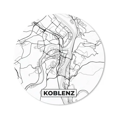 Produktbild von MuchoWow® Mauspad Mousepad Karte - Koblenz - Stadtplan - Wegbeschreibung 40x40 cm - Mousepads - Maus Mat - Pad - Mausunterlage - Schreibtisch Accessoires