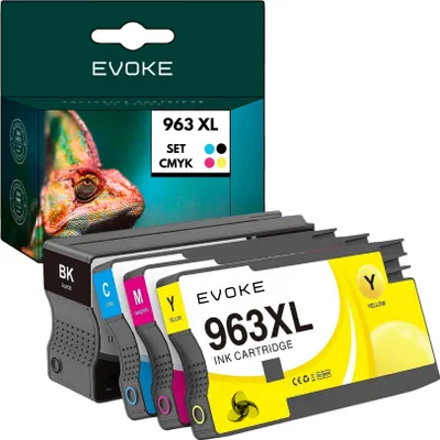 Produktbild von 4x inkoustová náplň pro tiskárnu HP 963 | sada černá + barevná | náhrada za 9010e 9012e 9014e 9015e 9019e 9020 9022e 9023 9025e