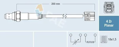 Produktbild von FAE Lambdasonde für HONDA ACCORD VIII (CU) nach-Kat 77786