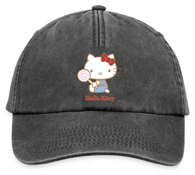 Produktbild von Spreadshirt Hello Kitty Mit Lollipop Vintage Cap, One size, Vintage Schwarz