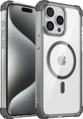 Produktbild von Magnetisch Hülle für iPhone 13 Pro Max Kompatibel mit Magsafe Stoßfest Militärschutz Transparente Handyhülle Schwarz