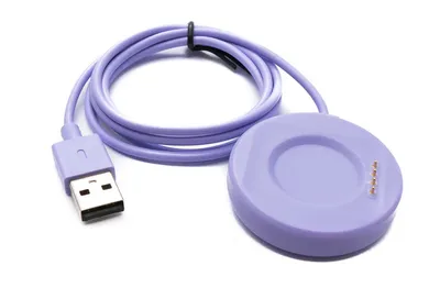 Produktbild von SYSTEM-S USB 2.0 Kabel 100 cm Ladestation für Oppo Watch 3 2 1 pro SE Smartwatch in Lila