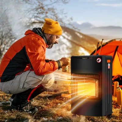Obrázek produktu pro Mobilní plynový ohřívač Ikodm pro 8 až 15 kg, včetně reduktoru tlaku a plynové hadice