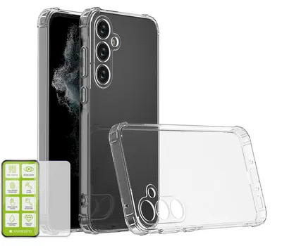 Obrázek produktu pro Průhledné TPU pouzdro pro Samsung Galaxy A55 s ochranným sklem 0,26 mm