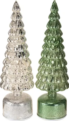 Produktbild von LED Weihnachtsdeko Drehende Tannenbäume Mit Beleuchtung Nostalgische Optik