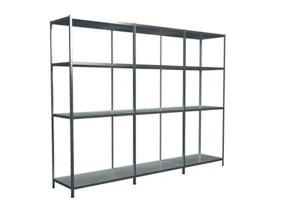 Produktbild von Steck-Grund-/ u 2 Anbauregale, 12 Böden, 1800x3000x350, verz.