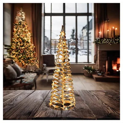 Obrázek produktu pro lED pyramida com-four® s časovačem - 40 cm světelný kužel 30 teplých bílých LED diod