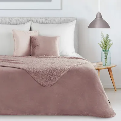Produktbild von EUROFIRANY | Tagesdecke - Wohndecke - Fleecedecke - 70 x 160 cm - rosa - aus Polyester - Decke - Dekorativ