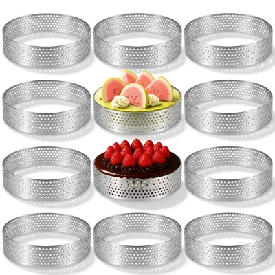 Immagine prodotto di Set di 12 stampini per tartellette alla mousse, forati