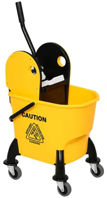 Immagine prodotto di Carrello per le pulizie - Carrello porta-attrezzi - Plastica PP e metallo - 44×36×90 cm - Giallo