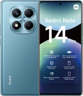 Produktbild von Xiaomi Redmi Note 14 Pro Ozeanblau 8 Gigabyte 256 Gigabyte