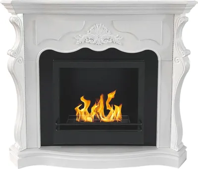 Produktbild von Bioethanol-Kamin Dstringar,–kologischer Kamin, Rauchfreies Feuer, Heizung mit Ethanol,  Italy, 123x39 h100 cm, Weiß
