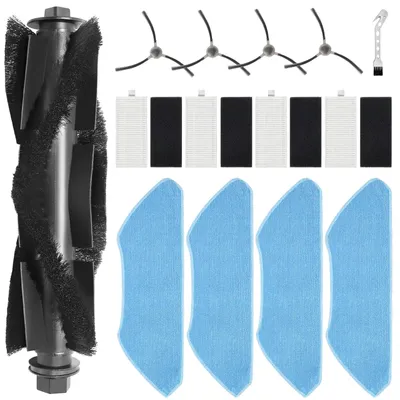 Ersatzteile für Lefant M1, 1 Hauptbürste, 4 Seitenbürsten, 4 Filter