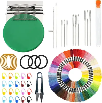 Produktbild von Punch Needle Stickerei Set Anfänger Stickerei Kreuzstich Set Stickstift Punch Needle Kit Craft Tool Stickset für Nähen, Stricken, DIY Stickerei